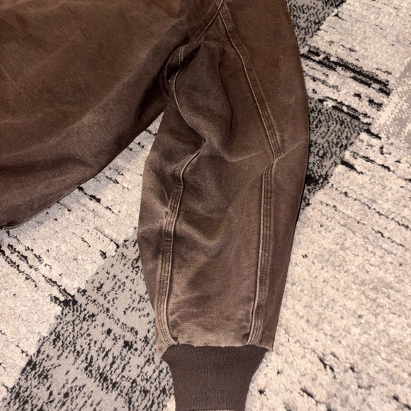 Vintage Carhartt Brown Faded Hooded Active Work Jacket - Picture 10 of 12